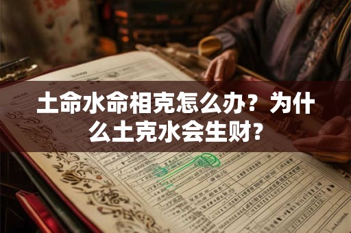 土命水命相克怎么办？为什么土克水会生财？