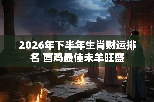 2026年下半年生肖财运排名 酉鸡最佳未羊旺盛 2026年下半年生肖财运排名 酉鸡最佳未羊旺盛