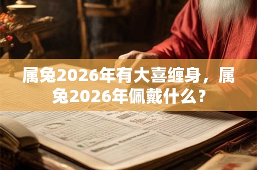 属兔2026年有大喜缠身，属兔2026年佩戴什么？