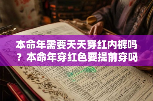 本命年需要天天穿红内裤吗?本命年穿红色要提前穿吗? 本命年需要天天穿红内裤吗?本命年穿红色要提前穿吗?