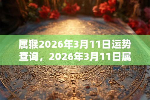 属猴2026年3月11日运势查询，2026年3月11日属猴人运势好吗？
