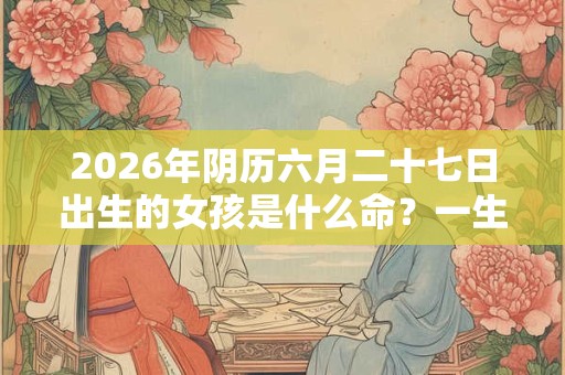 2026年阴历六月二十七日出生的女孩是什么命?一生命理详解 2026年阴历六月二十七日出生的女孩是什么命?一生命理详解