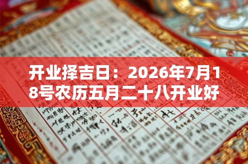 开业择吉日:2026年7月18号农历五月二十八开业好吗 开业择吉日:2026年7月18号农历五月二十八开业好吗