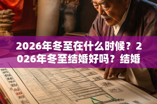 2026年冬至在什么时候？2026年冬至结婚好吗？结婚要避开什么日子？