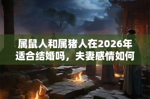 属鼠人和属猪人在2026年适合结婚吗，夫妻感情如何？