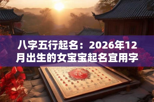 八字五行起名:2026年12月出生的女宝宝起名宜用字 八字五行起名:2026年12月出生的女宝宝起名宜用字