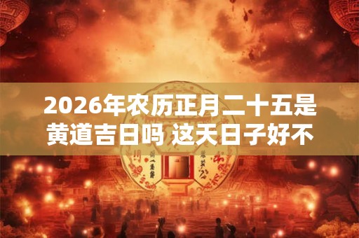 2026年农历正月二十五是黄道吉日吗 这天日子好不好