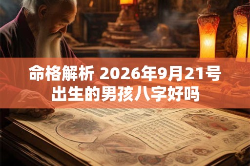 命格解析 2026年9月21号出生的男孩八字好吗 命格解析 2026年9月21号出生的男孩八字好吗