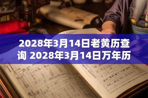 2028年3月14日老黄历查询 2028年3月14日万年历黄道吉日