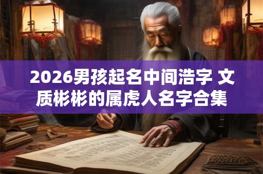 2026男孩起名中间浩字 文质彬彬的属虎人名字合集