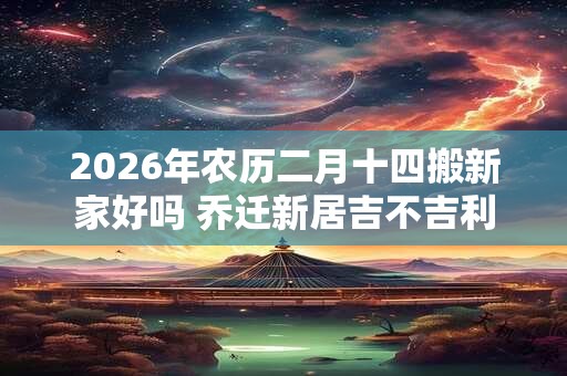 2026年农历二月十四搬新家好吗 乔迁新居吉不吉利