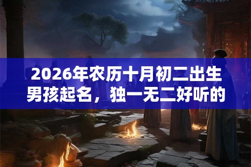 2026年农历十月初二出生男孩起名，独一无二好听的男孩名字