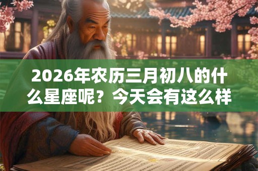 2026年农历三月初八的什么星座呢？今天会有这么样的财运呢？