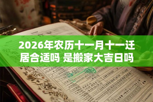 2026年农历十一月十一迁居合适吗 是搬家大吉日吗