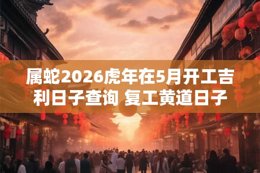 属蛇2026虎年在5月开工吉利日子查询 复工黄道日子