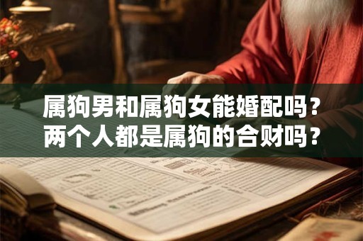 属狗男和属狗女能婚配吗？两个人都是属狗的合财吗？