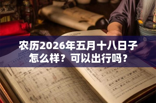 农历2026年五月十八日子怎么样？可以出行吗？
