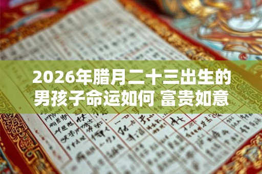 2026年腊月二十三出生的男孩子命运如何 富贵如意享受荣华富贵
