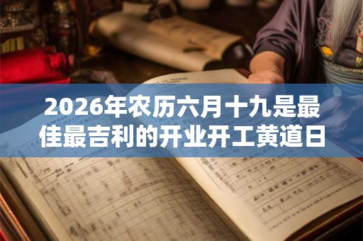 2026年农历六月十九是最佳最吉利的开业开工黄道日子吗
