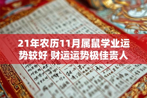 21年农历11月属鼠学业运势较好 财运运势极佳贵人相助