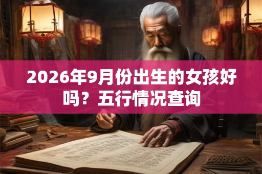2026年9月份出生的女孩好吗？五行情况查询