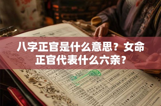 八字正官是什么意思？女命正官代表什么六亲？