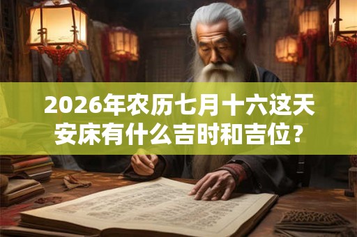 2026年农历七月十六这天安床有什么吉时和吉位？
