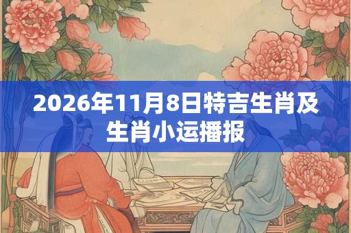 2026年11月8日特吉生肖及生肖小运播报