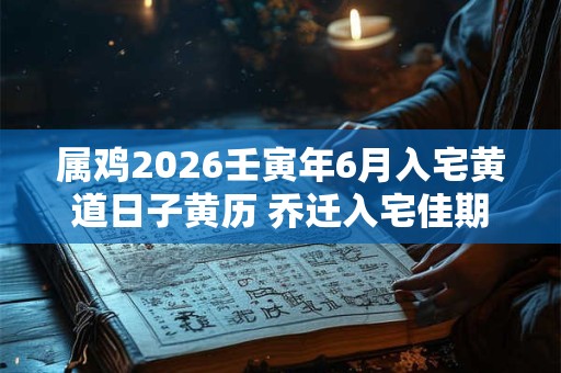 属鸡2026壬寅年6月入宅黄道日子黄历 乔迁入宅佳期