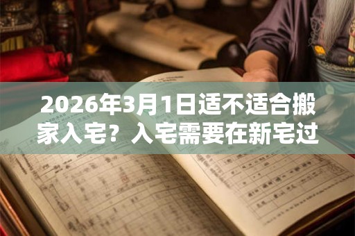 2026年3月1日适不适合搬家入宅?入宅需要在新宅过夜吗? 2026年3月1日适不适合搬家入宅?入宅需要在新宅过夜吗?