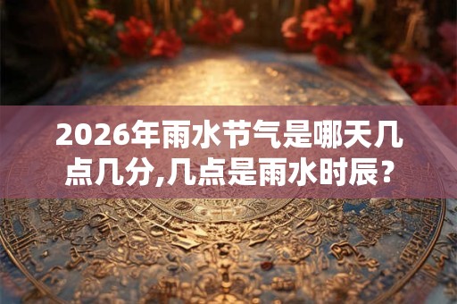 2026年雨水节气是哪天几点几分,几点是雨水时辰? 2026年雨水节气是哪天几点几分,几点是雨水时辰?
