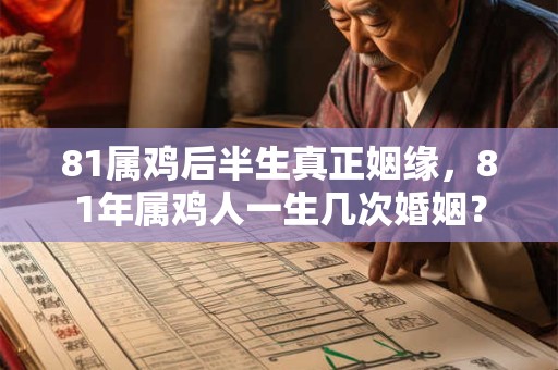81属鸡后半生真正姻缘，81年属鸡人一生几次婚姻？