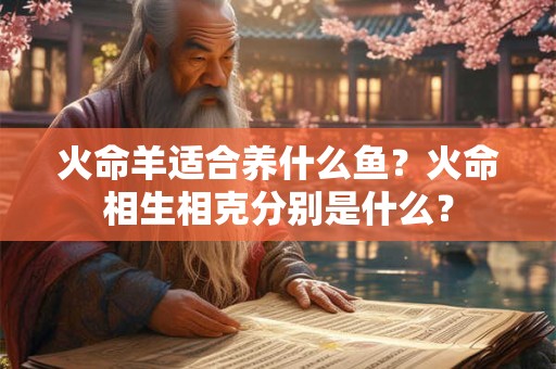 火命羊适合养什么鱼?火命相生相克分别是什么? 火命羊适合养什么鱼?火命相生相克分别是什么?