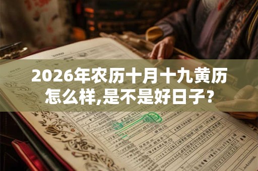 2026年农历十月十九黄历怎么样,是不是好日子？