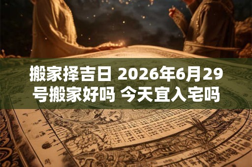 搬家择吉日 2026年6月29号搬家好吗 今天宜入宅吗