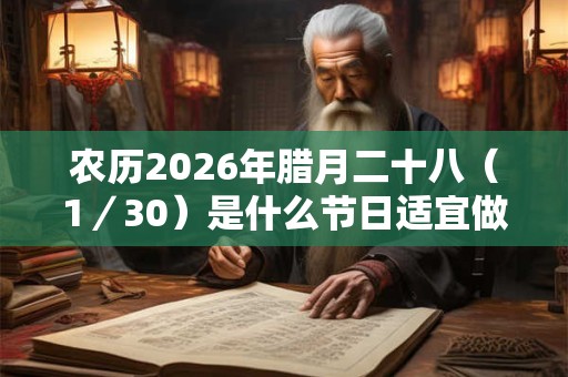 农历2026年腊月二十八（1／30）是什么节日适宜做什么？