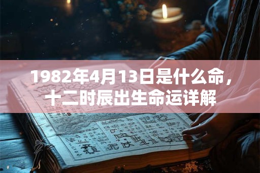 1982年4月13日是什么命,十二时辰出生命运详解 1982年4月13日是什么命,十二时辰出生命运详解