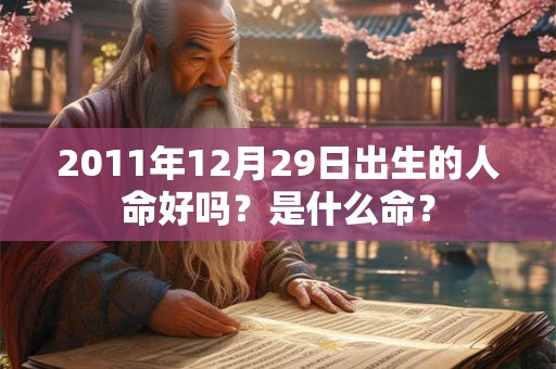 2011年12月29日出生的人命好吗？是什么命？