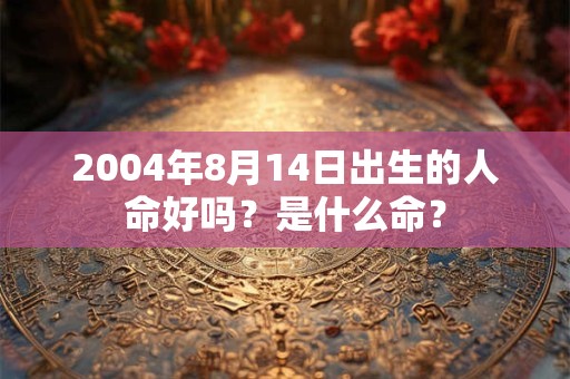 2004年8月14日出生的人命好吗？是什么命？