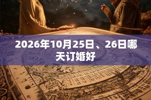 2026年10月25日、26日哪天订婚好 2026年10月25日、26日哪天订婚好
