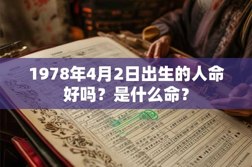 1978年4月2日出生的人命好吗？是什么命？