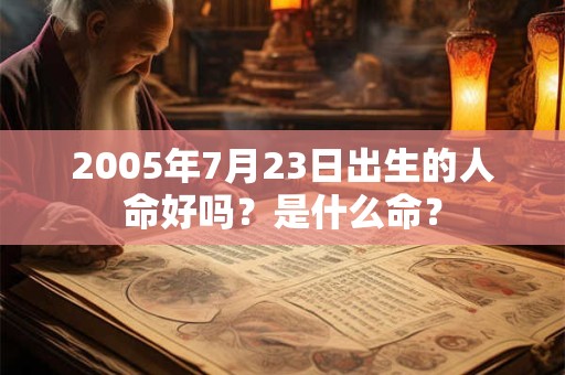 2005年7月23日出生的人命好吗？是什么命？