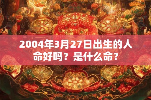 2004年3月27日出生的人命好吗？是什么命？