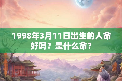 1998年3月11日出生的人命好吗？是什么命？