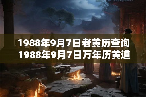 1988年9月7日老黄历查询 1988年9月7日万年历黄道吉日