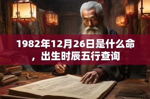 1982年12月26日是什么命，出生时辰五行查询