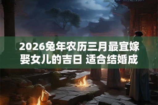 2026兔年农历三月最宜嫁娶女儿的吉日 适合结婚成婚吉日 2026兔年农历三月最宜嫁娶女儿的吉日 适合结婚成婚吉日