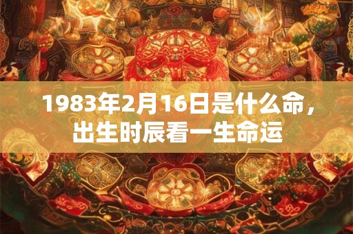 1983年2月16日是什么命,出生时辰看一生命运 1983年2月16日是什么命,出生时辰看一生命运