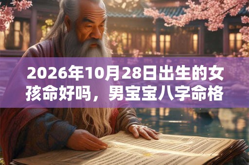 2026年10月28日出生的女孩命好吗，男宝宝八字命格