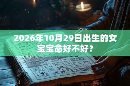 2026年10月29日出生的女宝宝命好不好？